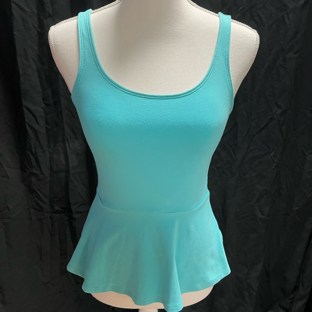 NWT Express Peplum Teal Tank Top